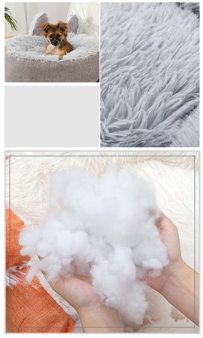 Cama Felpa Cómoda para Gatos y Perros - Casa Cama Plush Interior - Image 15
