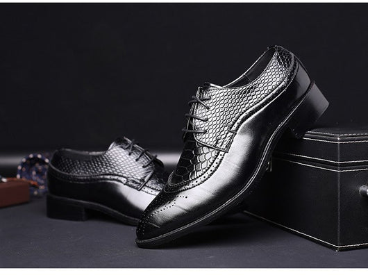 Zapatos Oxford de Cuero para Hombre - Mocasines Elegantes con Cordones - Image 6