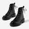 Women's Martin Boots Winter Thick Velvet - English Biker Style