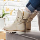 Botas Medianas Cómodas de Punta Redonda para Mujer Tallas Grandes - Image 11
