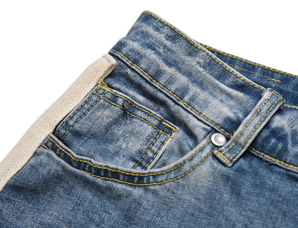 Jeans Blancos Clásicos con Lavado Desgastado - Corte Recto