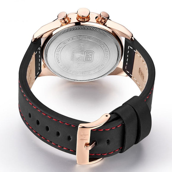 Relógio Masculino de Quartzo com Design de Três Mostradores