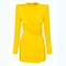 Vestido de Noche Amarillo Elegante