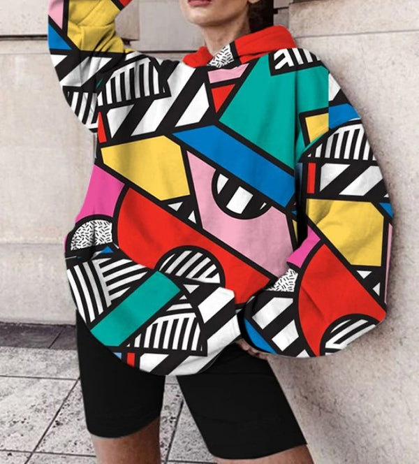 Sudadera con Estampado Geométrico para Mujer