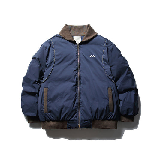Abrigo Acolchado Retro con Cuello Alto para Hombre - Image 2