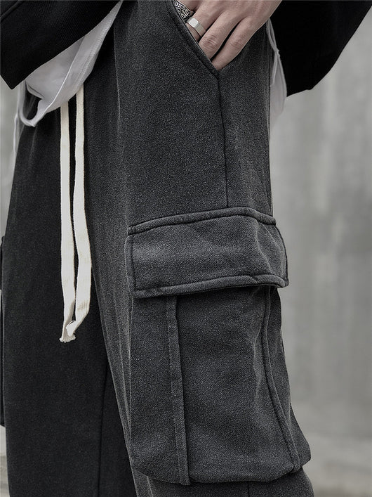 Pantalones de Buzo Tejidos Holgados con Bolsillos Grandes para Hombre - Image 8