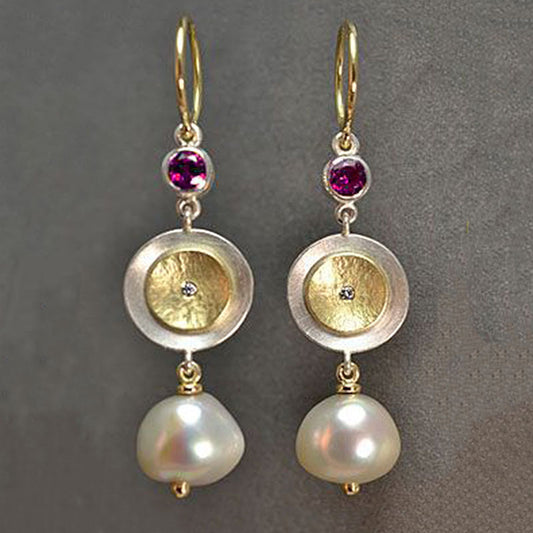 Aretes de Perla Moneda