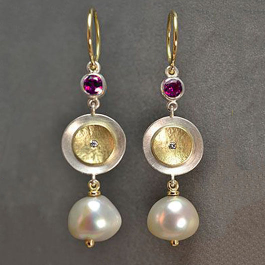 Aretes de Perla Moneda