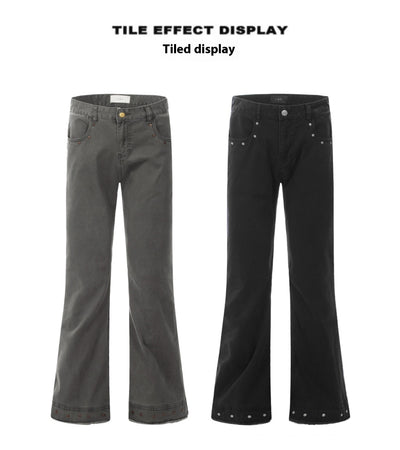 Pantalones Skinny Retro Talle Alto Elásticos con Bota Acampanada para Mujer - Image 10