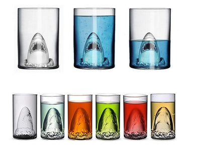 Vaso de Vidrio Doble Capa con Diseño Tiburón - Ideal para Vino, Café y Bebidas - Image 7