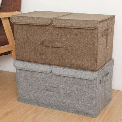 Caja de Almacenamiento Plegable de Algodón y Lino