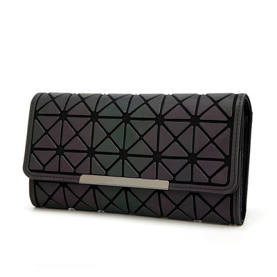Cartera Larga para Mujer con Diseño Geométrico y Cierre Luminoso - Image 8
