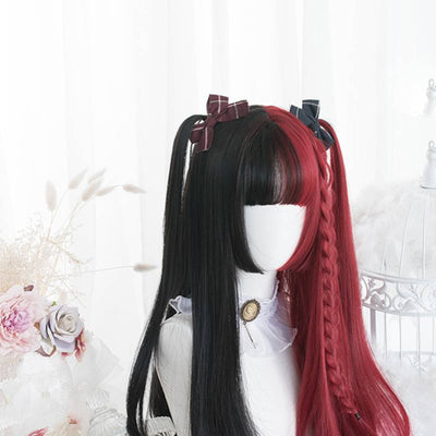 Peluca Corte Princesa Cabello Liso Largo Doble Coleta - Image 7