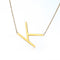 Fabulous Rose Dorado Plated Stainless Steel Initial Letter Pendant Necklace Dorado K