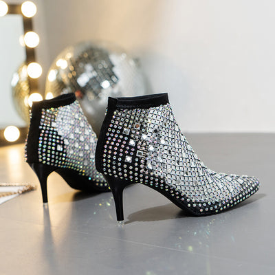 Botas Stiletto con Punta Afilada y Detalles de Cristales - Image 12