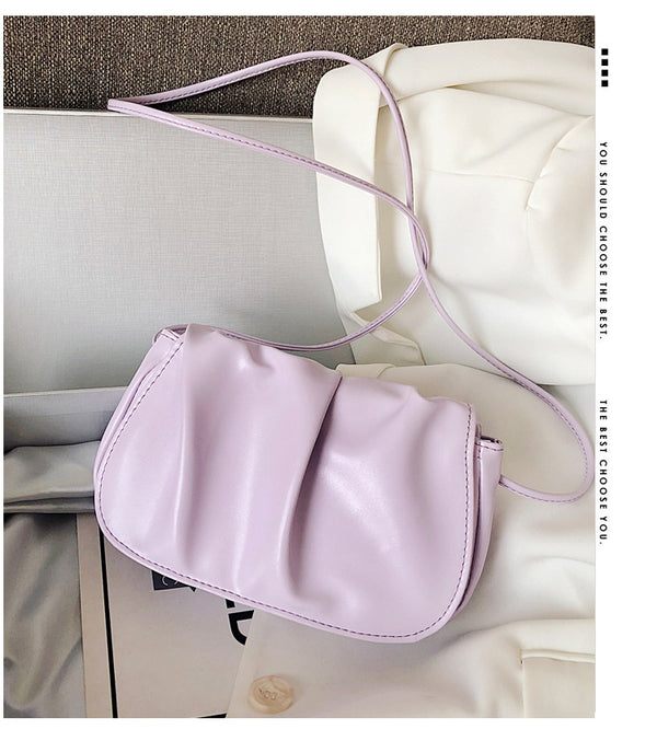 Bolsa Saddle Plisada Cloud
