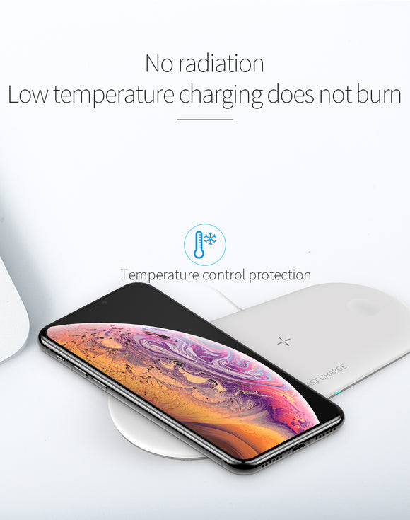 Cargador Inalámbrico 3 en 1 para iPhone, Apple Watch y AirPods