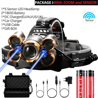 Faro LED Telescópico Dorado con 5 Luces de Enfoque Ajustable - Image 12