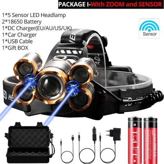 Faro LED Telescópico Dorado con 5 Luces de Enfoque Ajustable - Image 12