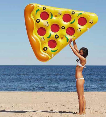 Colchón Flotante Inflable de Pizza para Piscina