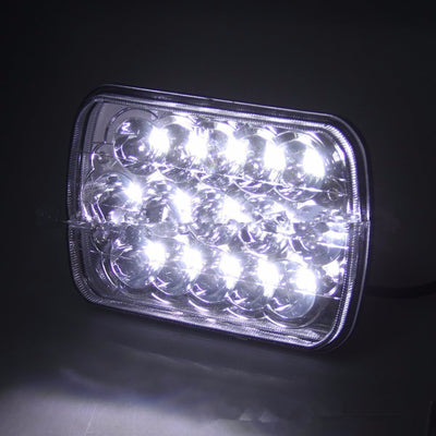 Linterna Frontal LED Cuadrada con Luz Alta y Baja