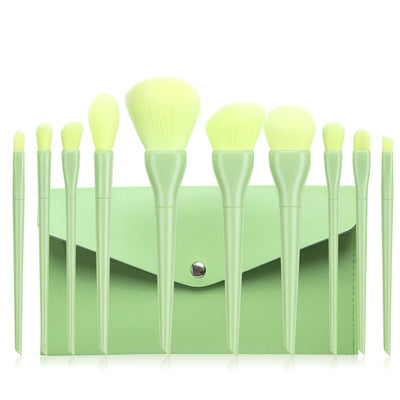 Set de 10 Brochas de Maquillaje Colores Pastel con Cerdas Suaves - Image 12
