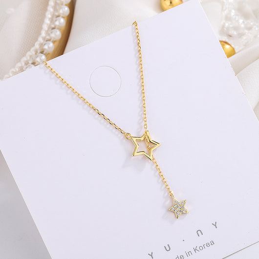 Collar Clavícula con Dije Estrella y Borla - Diseño Minimalista y Elegante - Image 10