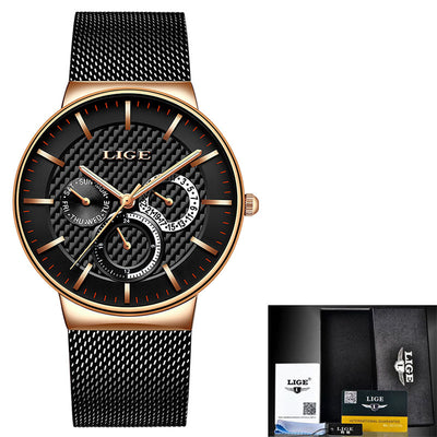 Reloj de Moda Impermeable Ultra Delgado con Malla de 6 Pines