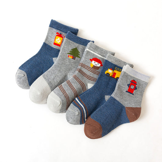 Calcetines Infantiles de Algodón con Diseños Animados - Calcetines Escolares Cómodos - Image 4