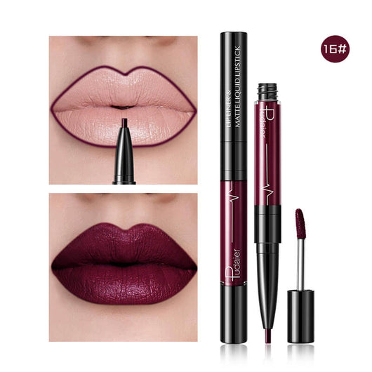 Labial Líquido 2 en 1 Mate y Perfilador - Tinte Rojo Ágata Profesional - Image 10