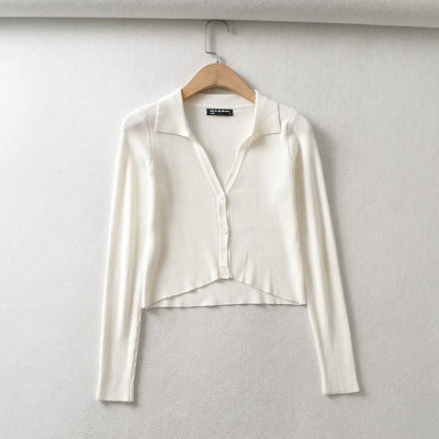 Cardigan Tejido con Solapa Irregular y Cierre Simple - Image 5