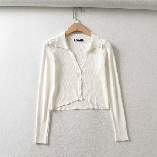 Cardigan Tejido con Solapa Irregular y Cierre Simple - Image 5