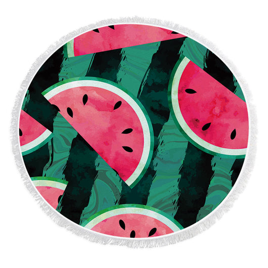 Toalla de Playa Redonda con Diseño de Frutas - Image 2