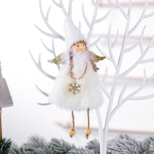 Adorno Navideño Muñeca Peluche para Árbol de Navidad