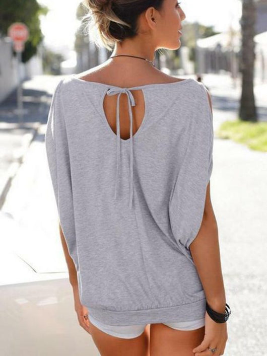 Playera Suelta con Estampado de Mariposa y Letras - Image 5