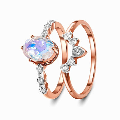 Anillo de Plata Esterlina 925 con Baño de Oro Rosado Diseño Gota de Agua - Image 4