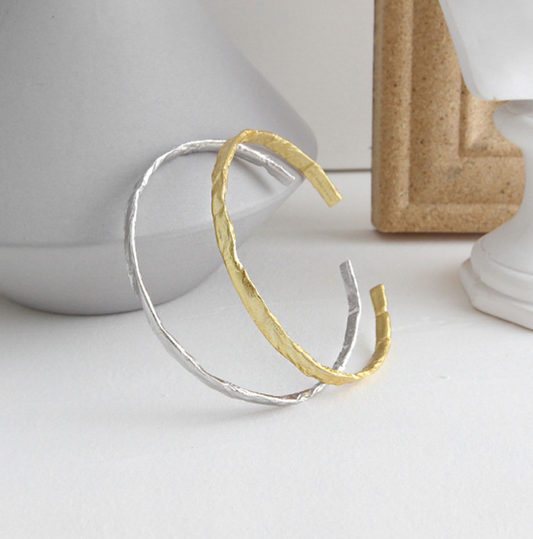 Pulsera de Oro Laminado con Diseño Irregular