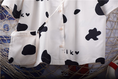 Blusa Infantil Estampado Vaca Adorable con Cuello y Bolsa Incluida - Image 7