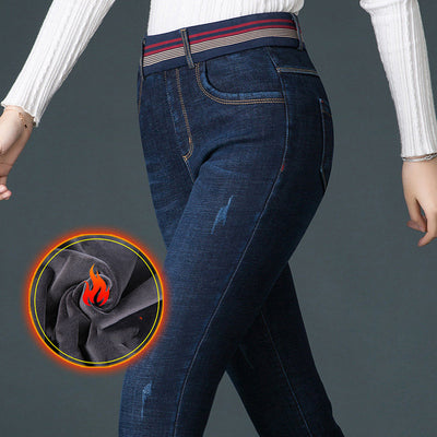 Jeans de Invierno Gruesos y Acolchados para Mujer - Image 15