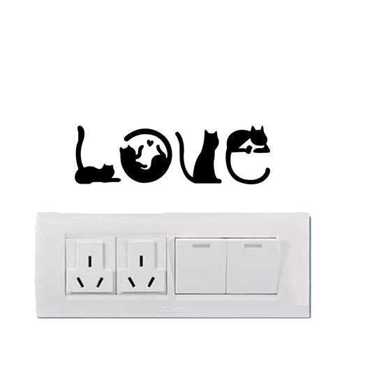 Calcomanía Automotriz Creativa: Los Gatos Deletrean AMOR - Image 2