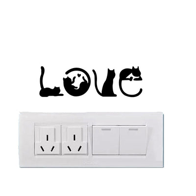 Calcomanía Automotriz Creativa: Los Gatos Deletrean AMOR - Image 2