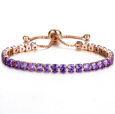 Pulsera de Cristal con Deslizador Ajustable - Joyería Chapada en Oro para Mujer - Image 11