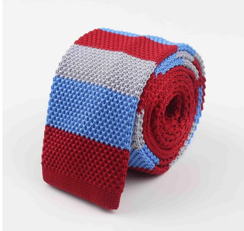 Corbata Tejida Delgada a Rayas para Hombre - Diseño Moderno y Sofisticado - Image 19