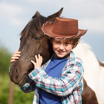 Sombrero Vaquero Infantil de Rafia Marrón con Ala Reforzada - Image 2