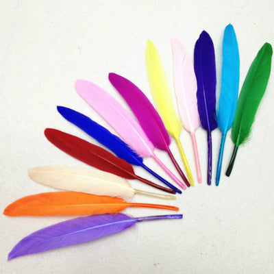 Navaja de Plumas de Ganso Colorida para Cortes de Cabello DIY - Image 4