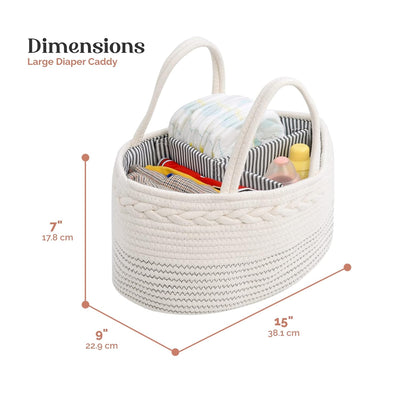 Organizador de Pañales de Algodón - Canasta Portátil para Nursery y Auto - Image 2