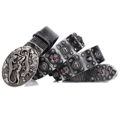 Cinturón de Cuero para Hombre Punk Remaches - Estilo y Durabilidad - Image 8