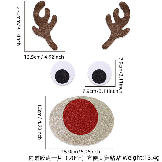 Adhesivos Decorativos Navideños de Fieltro para Puertas - Image 12