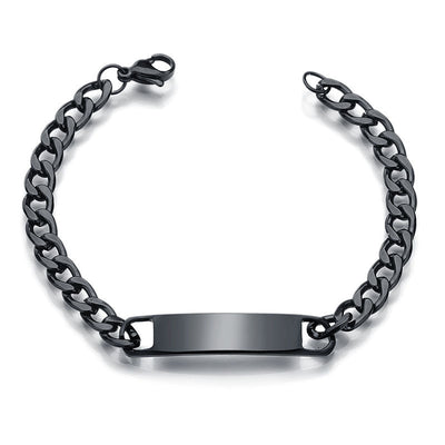 Pulsera Curva Negra Brillante con Logo de Marca - Image 4