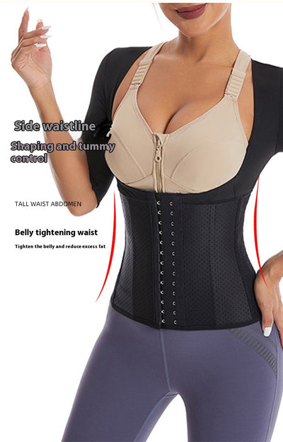 Faja Deportiva Reductora con 10 Varillas y Manga Corta - Cintura Controladora - Image 10